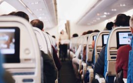 Air plane salon and passengers