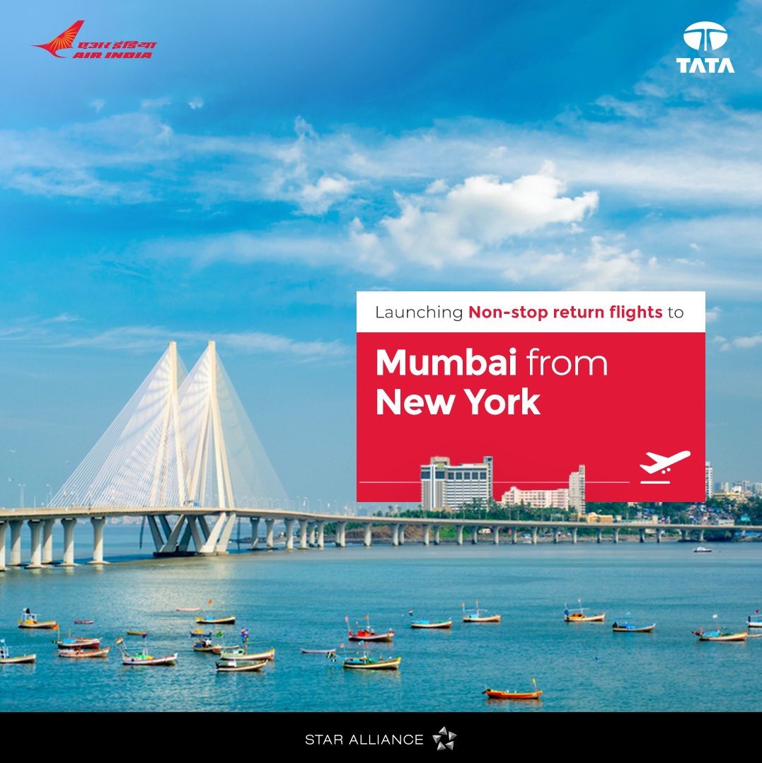 Air India restarts nonstop MumbaiNew York flights India Directions