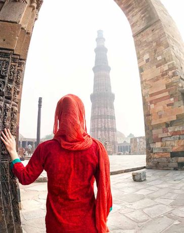 Qutub Minar tower in Delhi, India